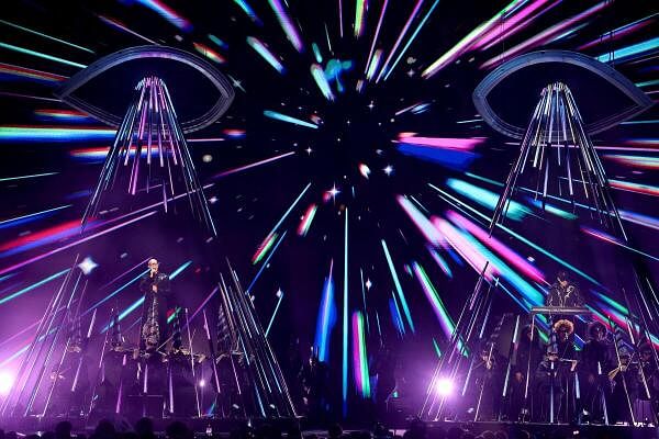 Pet Shop Boys perform at the 2024 MTV Europe Music Awards at Manchester Co-op Live in Manchester, Britain.