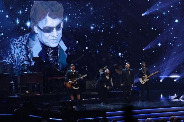 Leon Garcia and Reik perform during a tribute to Juan Gabriel at the 25th Annual Latin Grammy Awards in Miami, Florida, U.S., November 14, 2024.