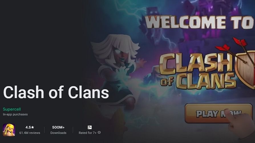 Clash of Clans on Google Play Store.