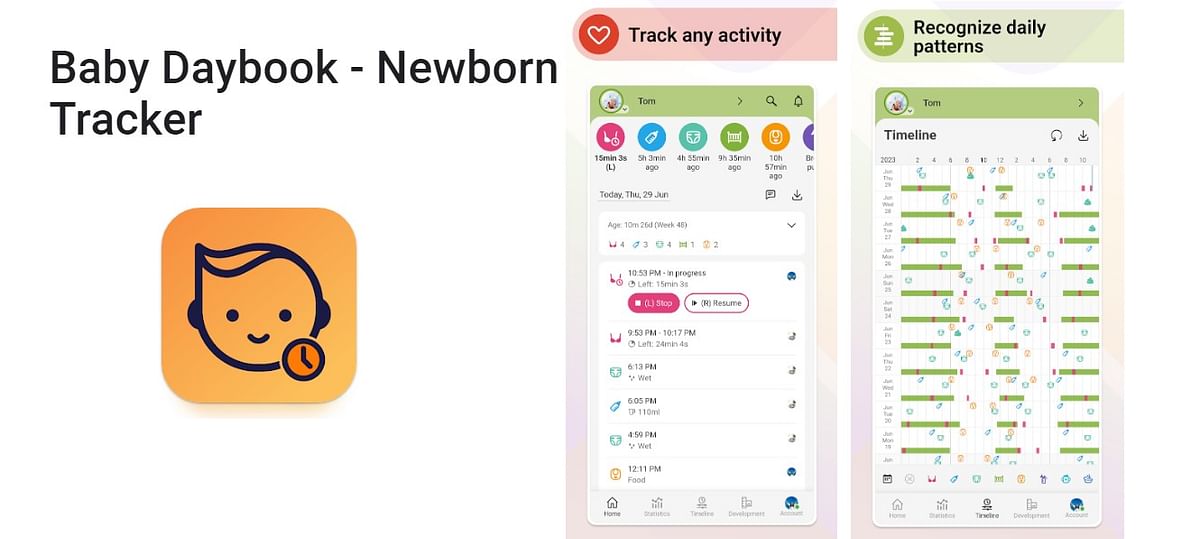 Baby Daybook: Newborn tracker