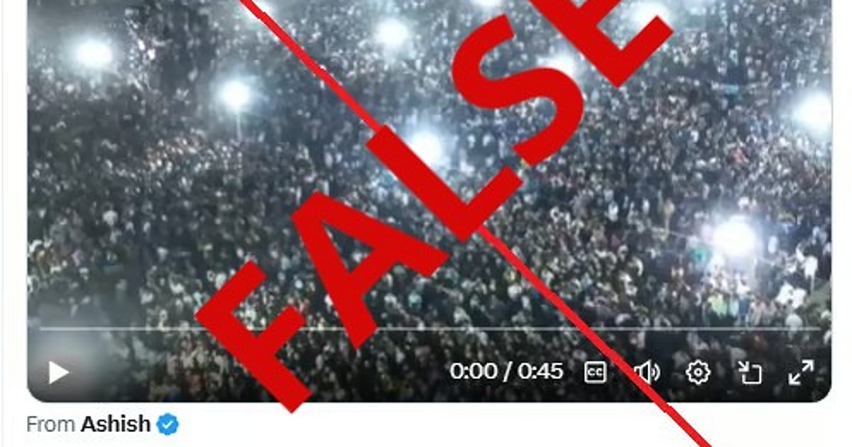 False video claims Mumbai MVA rally footage.