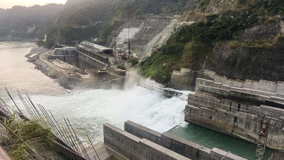 The site of the Subhansini river hydro power project in Gerukamukh village, on the river banks falling on Assam and Arunachal Pradesh border. 