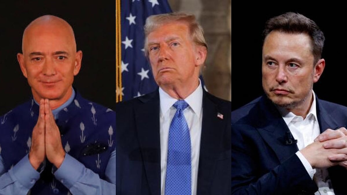 Billionaire rivals Bezos and Musk are said to have dined with Trump at  Mar-a-Lago