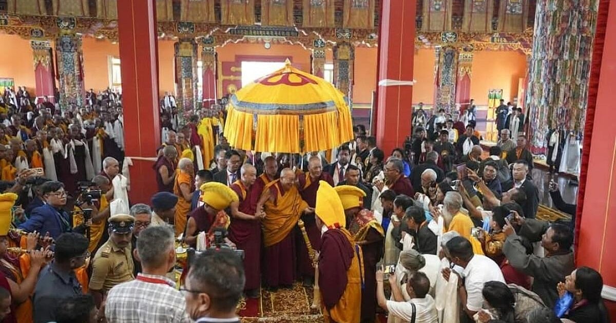 Karnataka: Spiritual leader Dalai Lama accorded rousing welcome at Tibetan settlement