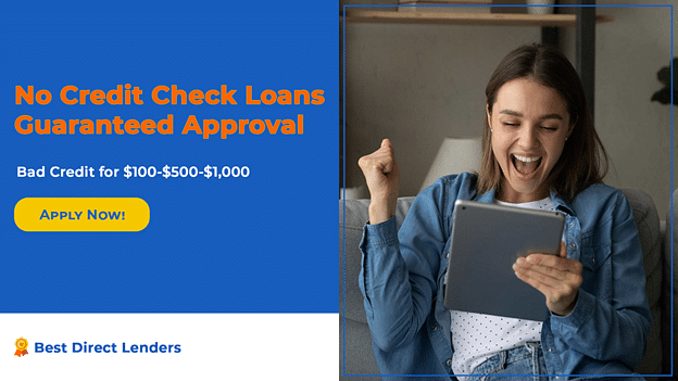 Best 5 No Credit Check Loans Guaranteed Approval Direct Lender ...