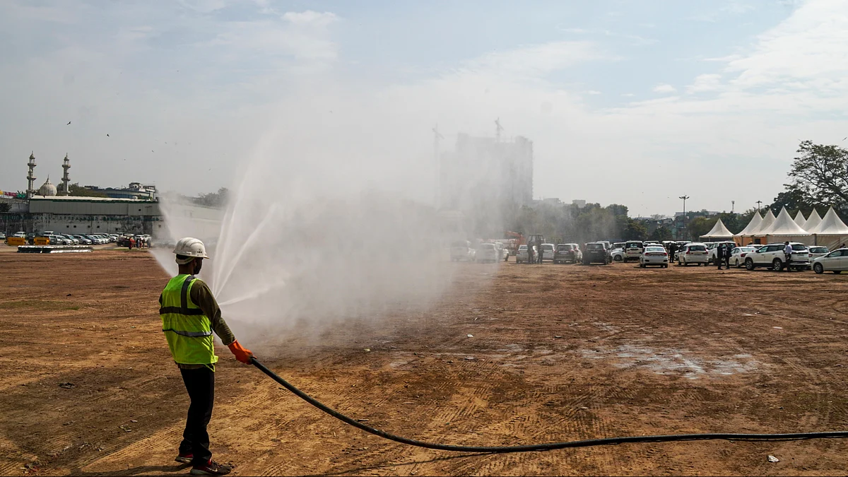 Rekha Gupta Oath-Taking Ceremony: Preparations in full swing at Ramlila Maidan for the grand event