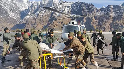 Uttarakhand avalanche: 14 more road construction workers rescued, 9 still trapped; chopper services begin