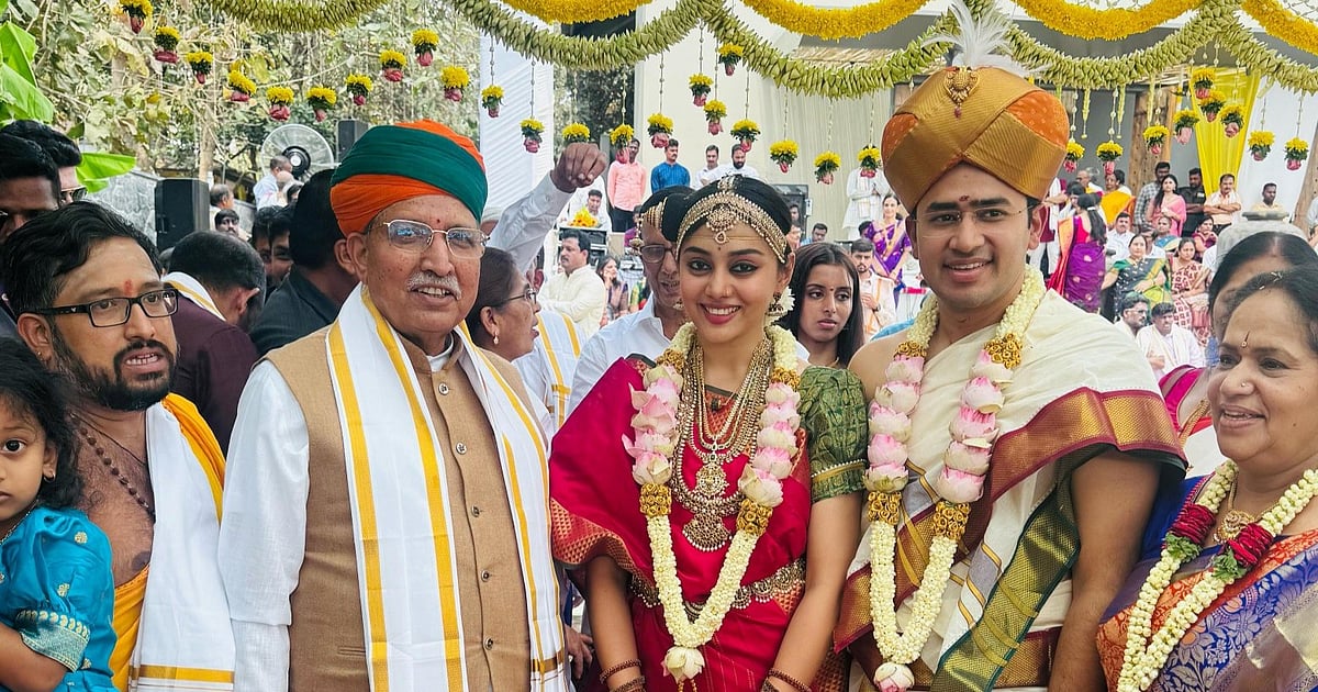 BJP MP Tejasvi Surya Weds Carnatic Singer Sivasri Skandaprasad