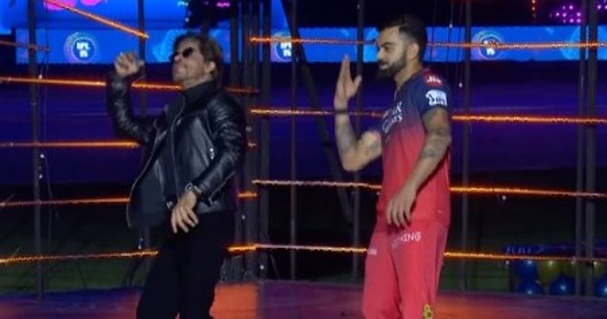 Shah Rukh Khan and Virat Kohli's dance delights IPL audience