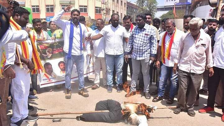 Hubballi witnessed a protest, but daily life remained uninterrupted