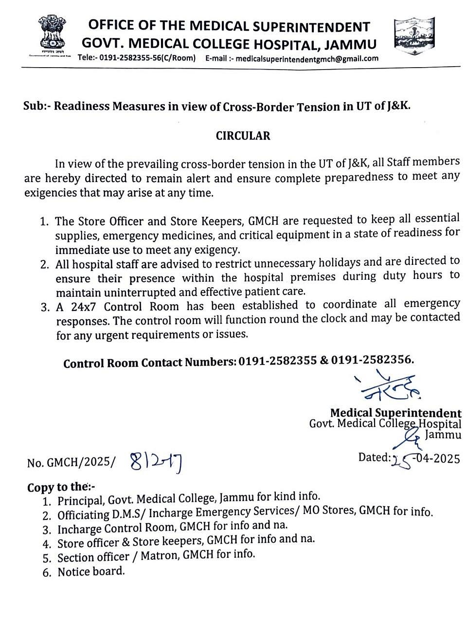 J&K Emergency Alert: Hospitals on High Alert Amid Cross-Border Tensions
