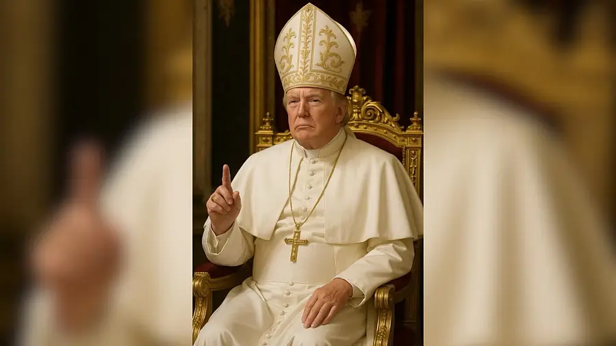 Trump AI Pope Image