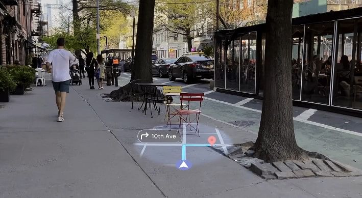 Google's Android XR glasses view.