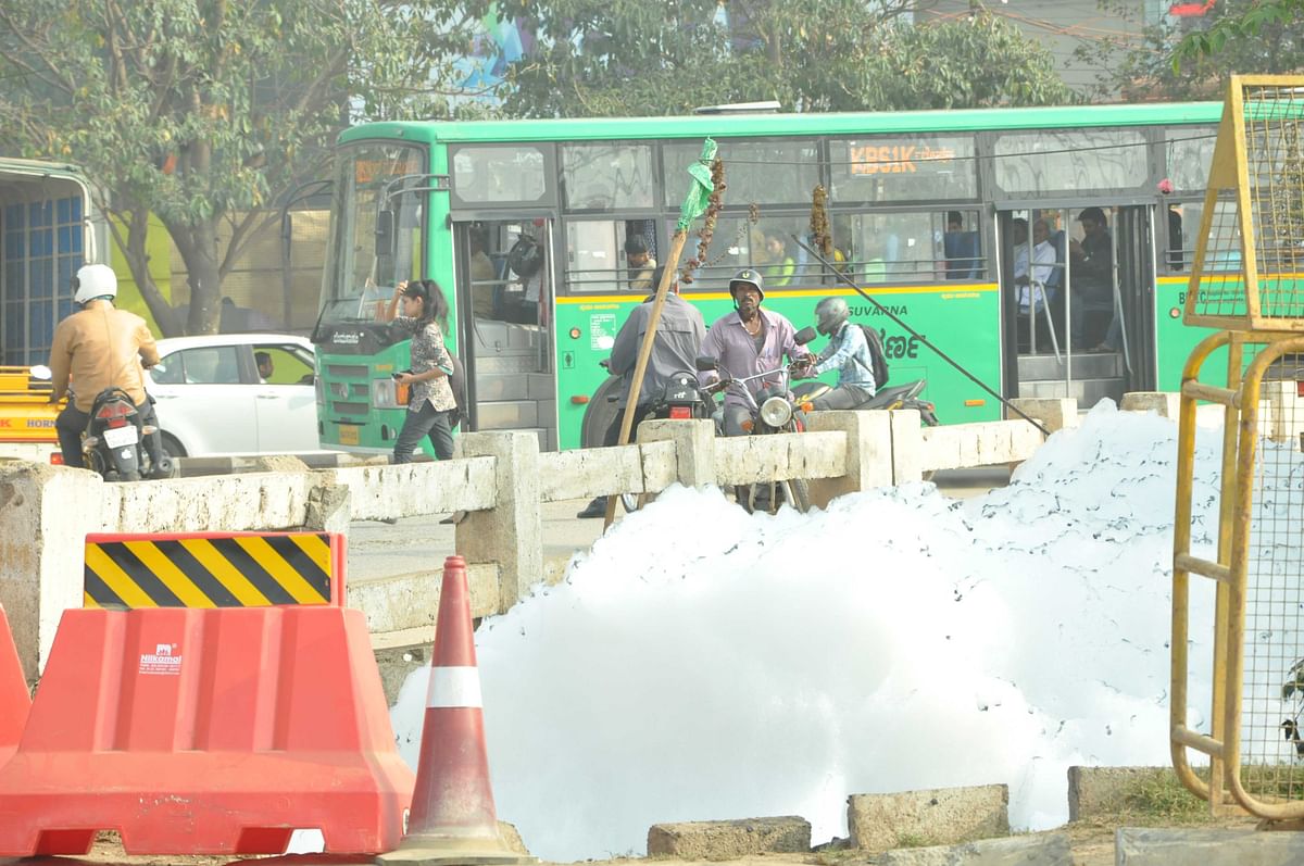 When it rains, the Varthur lake starts frothing within two days. 