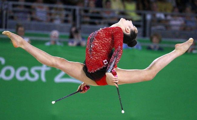 Rhythmic Gymnastics: Mimi-Isabella Cesar of England competes. Reuters Photo