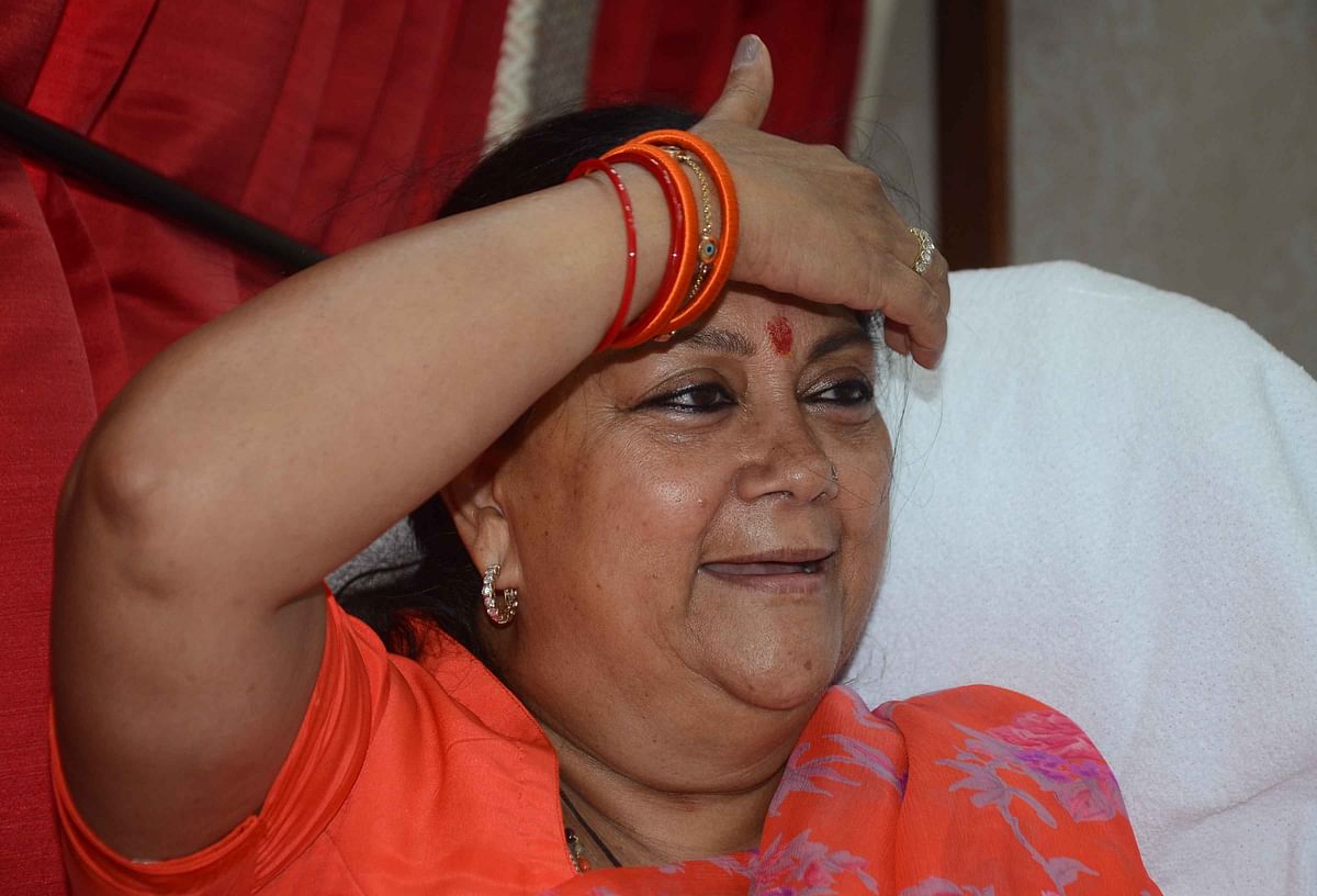 Vasundhara Raje during the interview. (DH Photo by Tabeenah Anjum)
