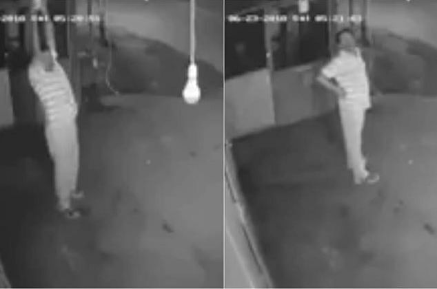 Man pretends to exercise to steal bulb, caught on CCTV
