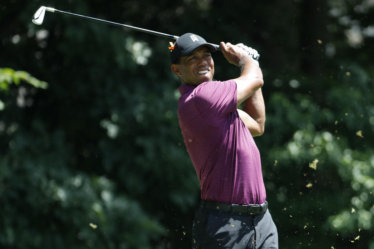 Woods matches his lowest score of the year