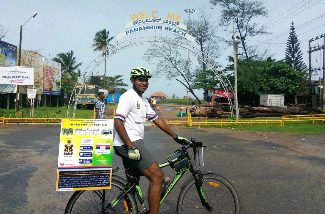 Naval officer on a mission on wheels 