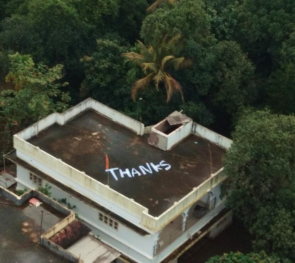 From the rooftop, a thank you note that says it all