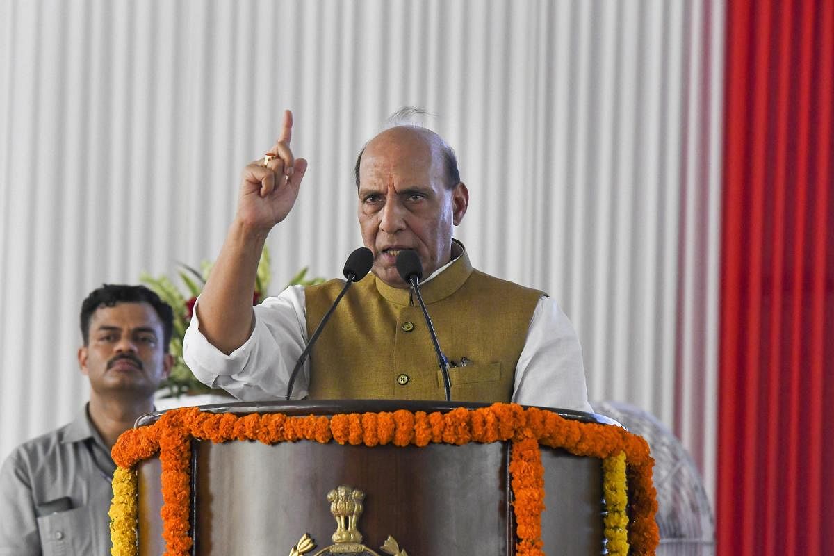 No curb on people's democratic rights: Rajnath Singh