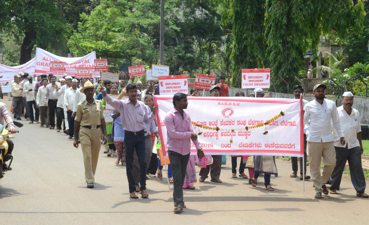 Rural postal staff protest; services paralysed