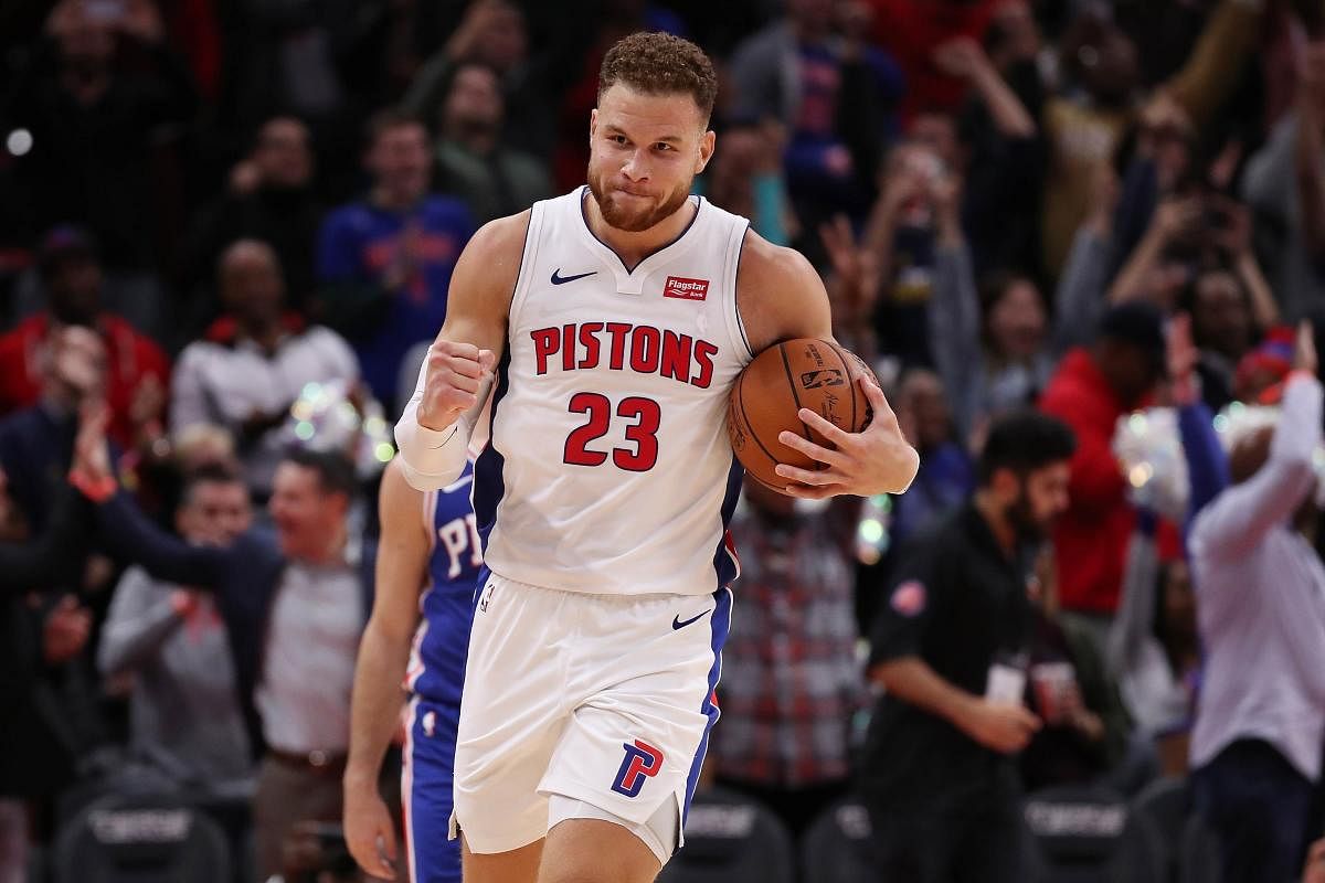 Griffin career-high 50 helps Pistons pip Sixers in OT