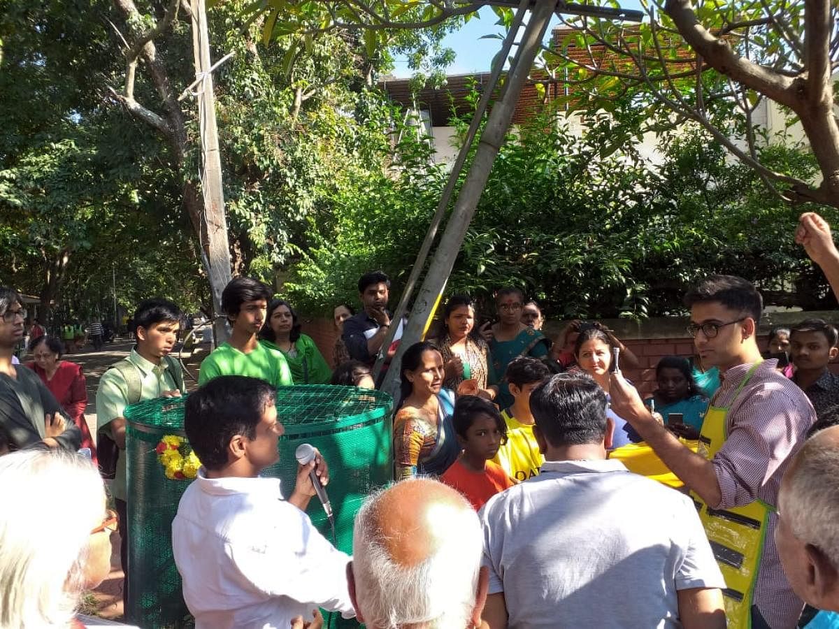 Compactor beda, composting beku: Sanjaynagar residents