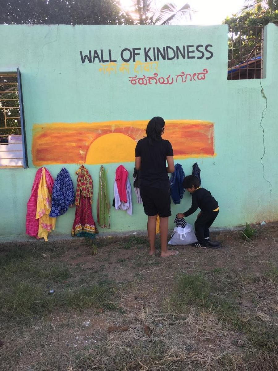 12-year-old turns temple wall into symbol of giving