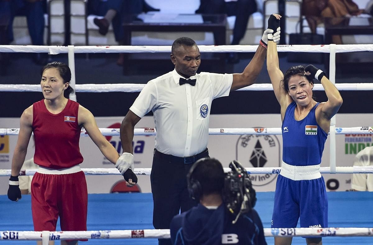 Mary Kom storms into 48kg final, on course for 6th gold