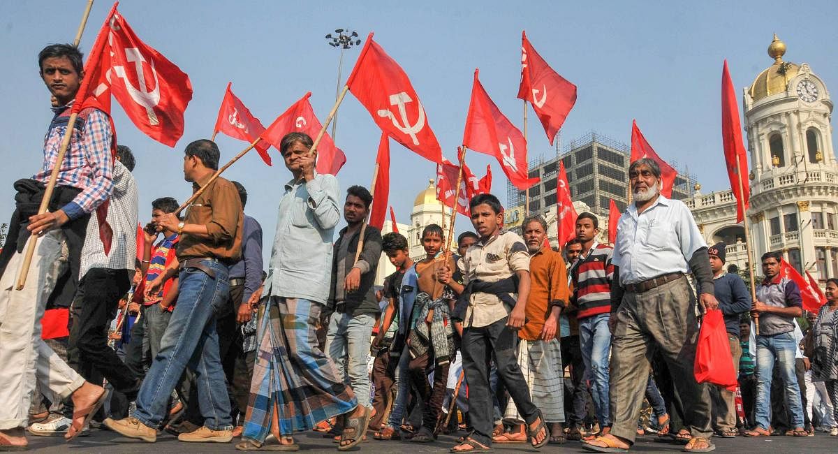 Workers go on 2-day strike: Call to oust govt