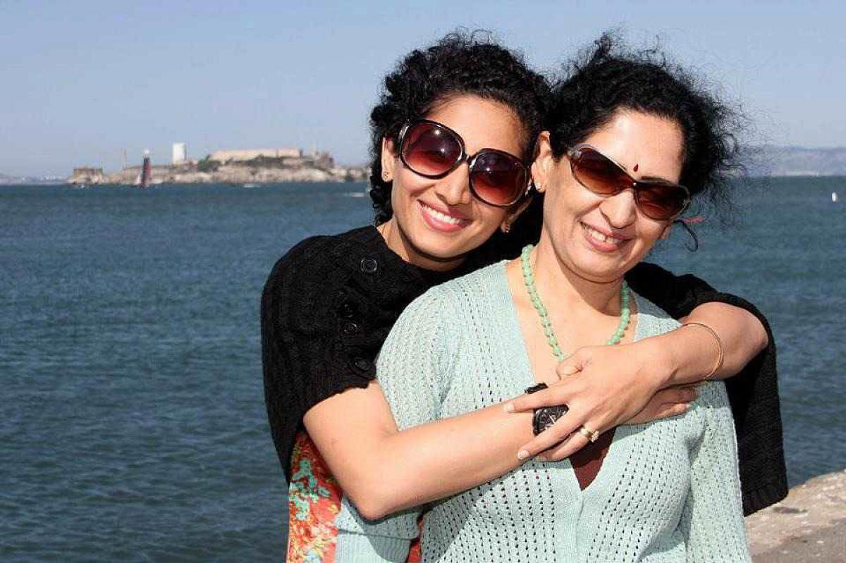 Amrita Chengappa with her mother Meera Chengappa