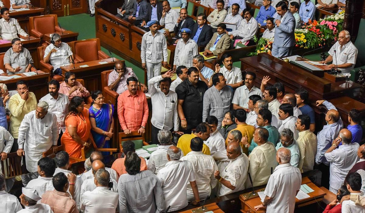 Houses drown in chaos as BJP disrupts proceedings
