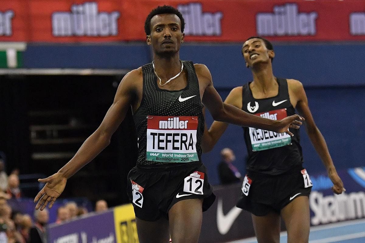 Tefera sets indoor world record in 1,500m