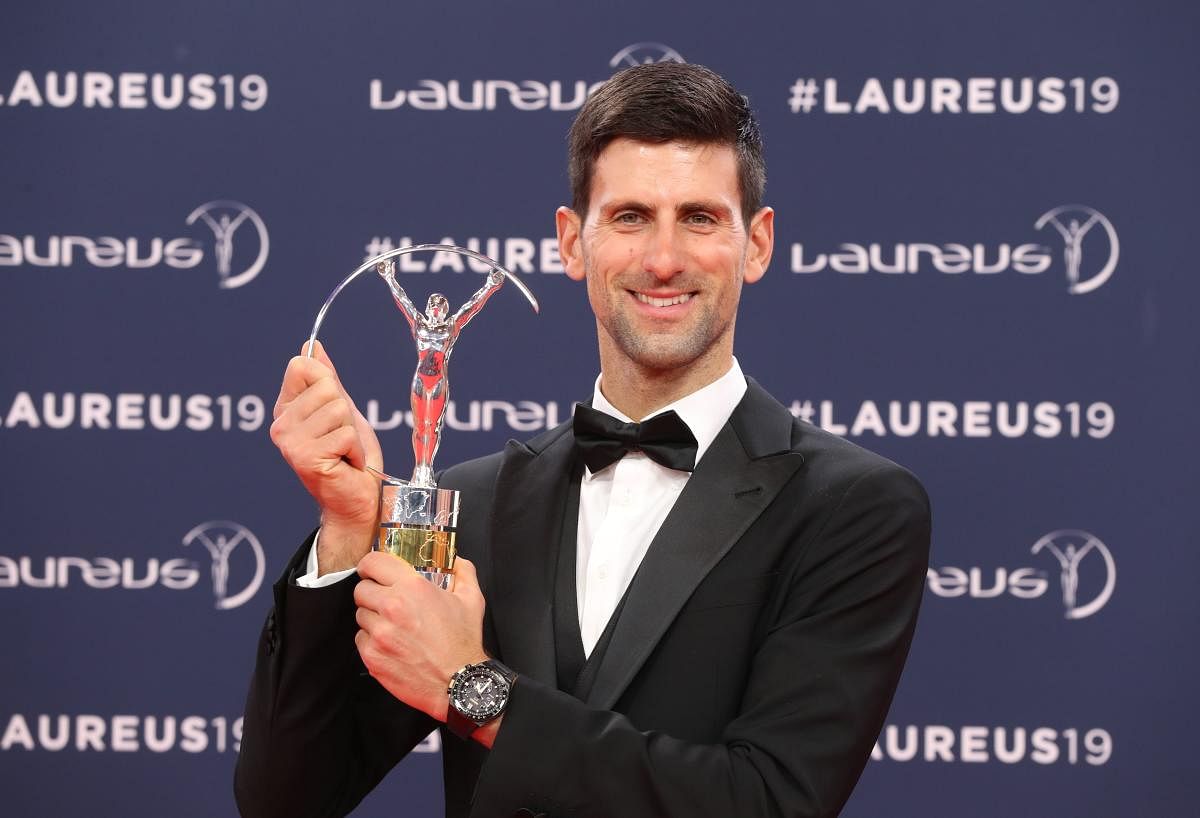 Djokovic, Biles win Laureus awards