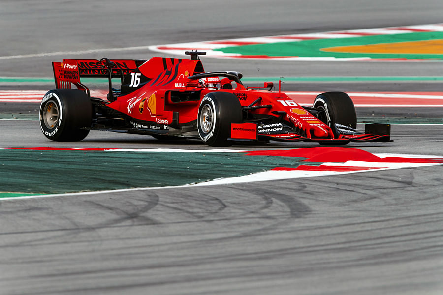 Newcomer Leclerc puts Ferrari ahead on second day