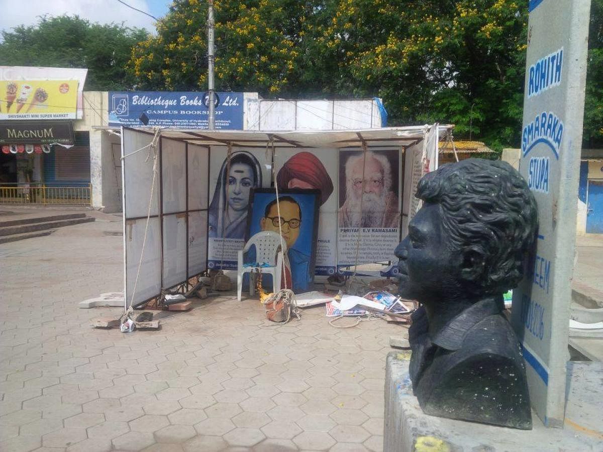 Hyderabad varsity denies dismantling Vemula memorial