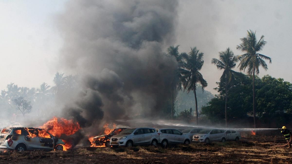 Fire in Chennai parking lot, over 170 cars gutted 