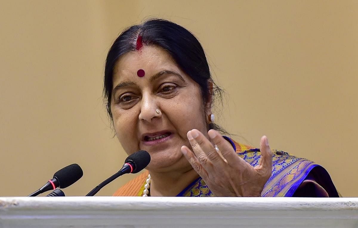 Swaraj holds talks with Maldivian counterpart Shahid