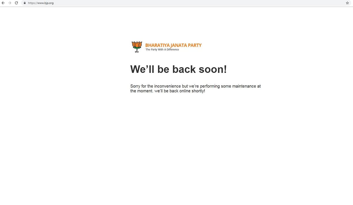 BJP website still not up
