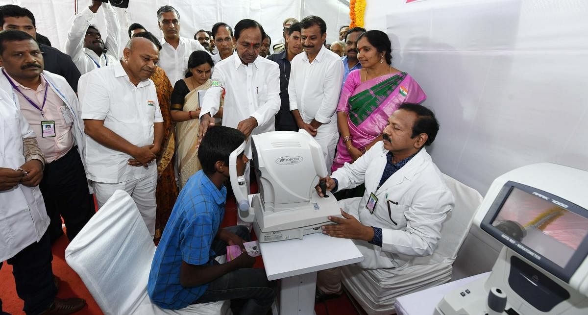 KCR launches free eye testing programme in Telangana