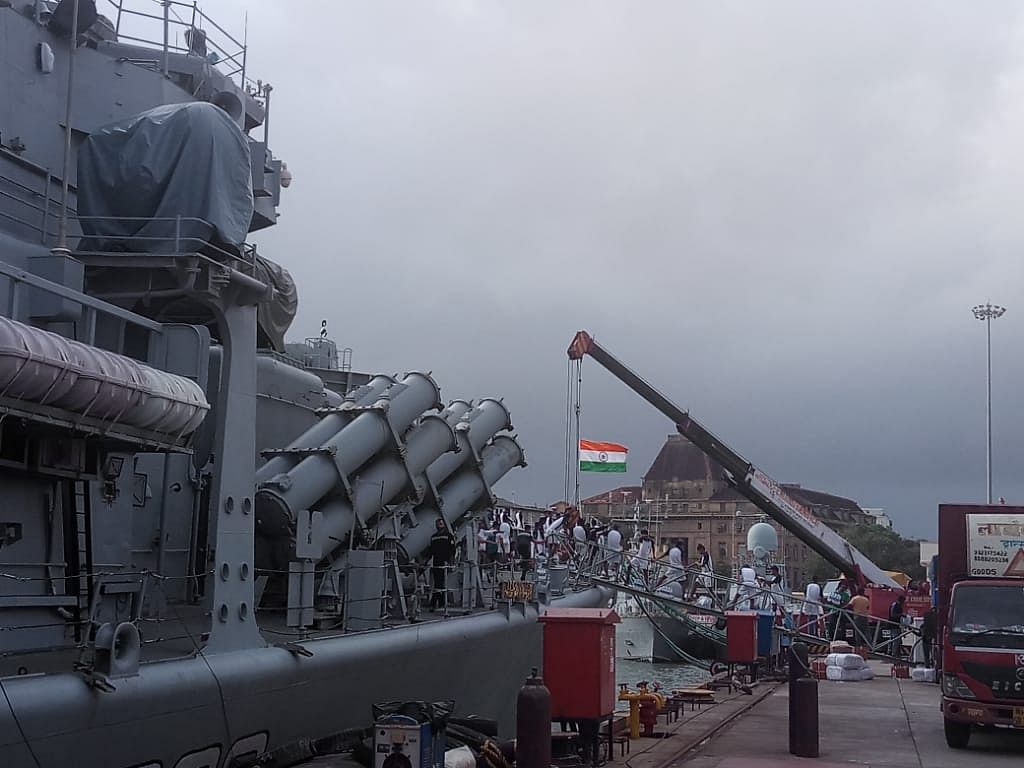 INS Mysore sails to Kerala with relief materials