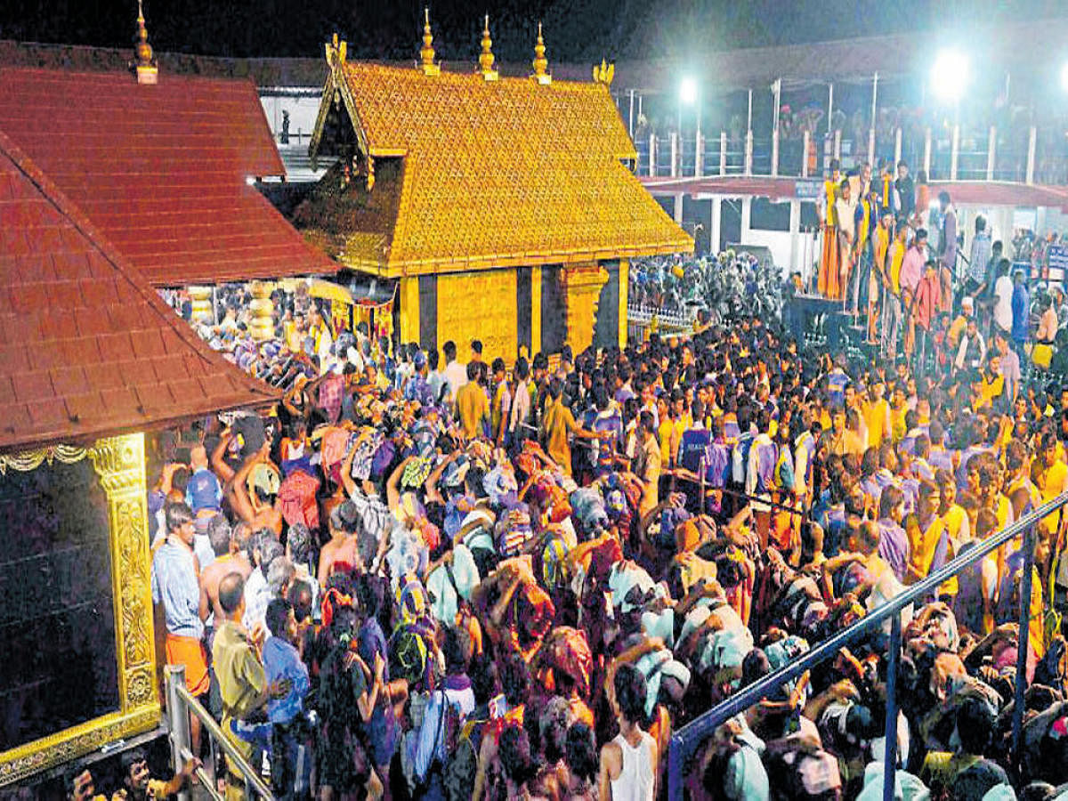 Protests in Kerala against SC verdict on Sabarimala