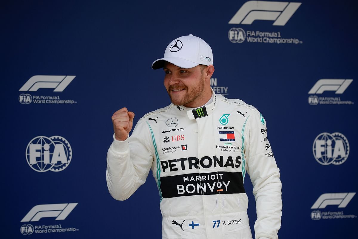 Bottas on pole for Formula One's 1,000th race