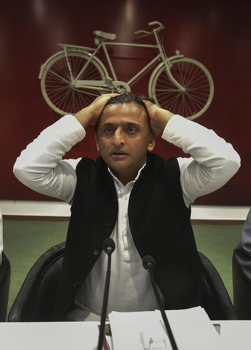 Akhilesh carrying elephant's shit on his head: Minister