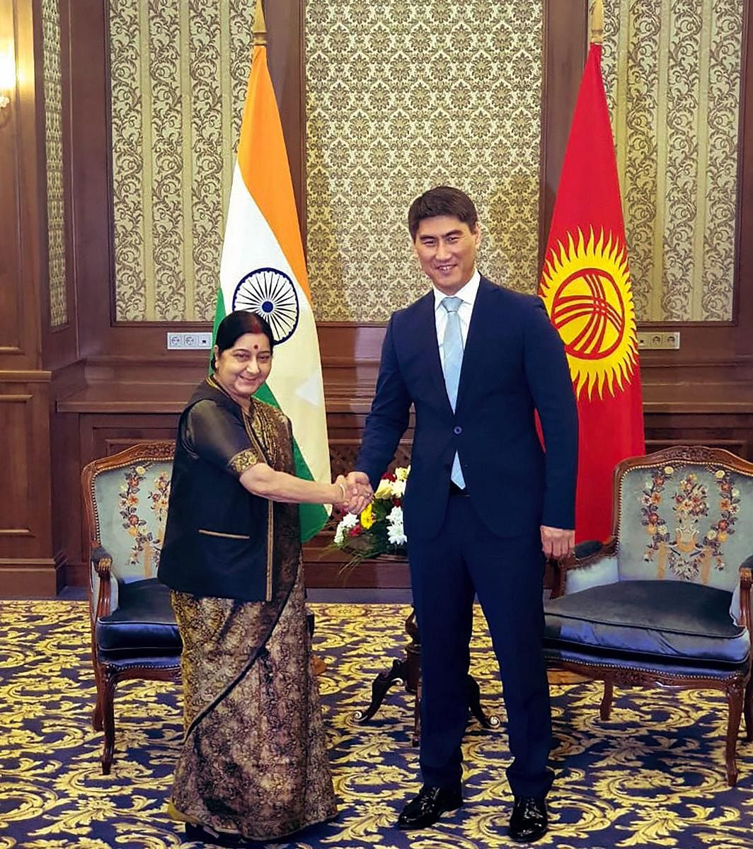Swaraj discusses ways to boost ties with Kyrgyz 