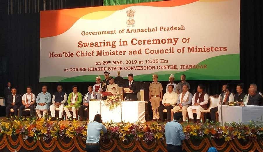 First elected BJP govt in Arunachal Pradesh takes oath 