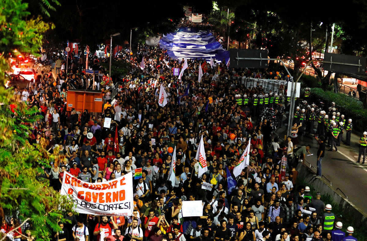 Tens of thousands protest in Brazil over education cuts
