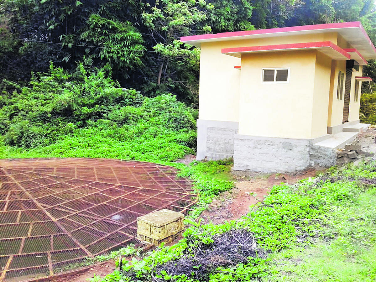 Madikeri CMC builds toilet beside open well