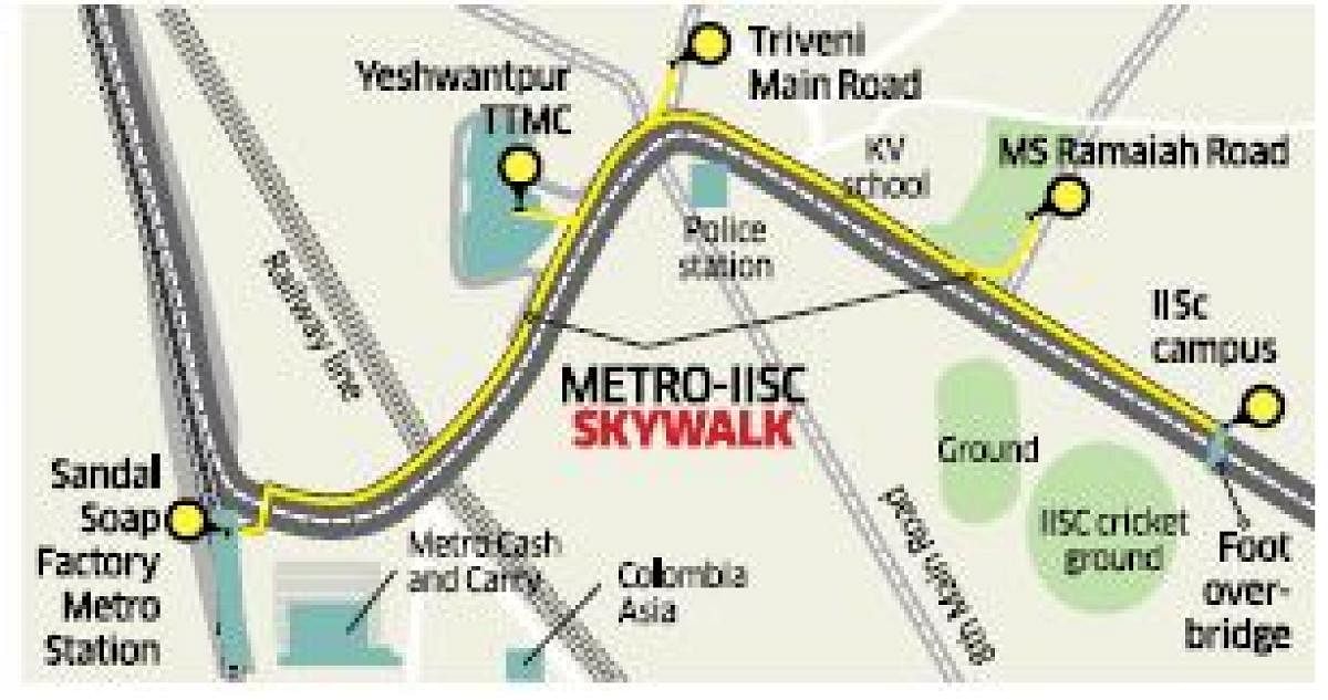 1-km skywalk to connect Yeshwantpur, IISc with Metro